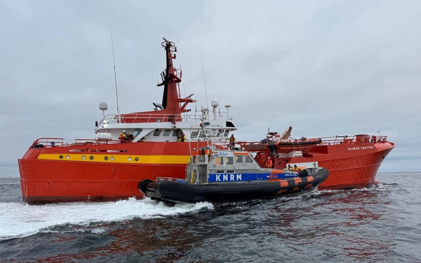 Gewonden bij aanvaring Glomar Venture met windmolen op Noordzee